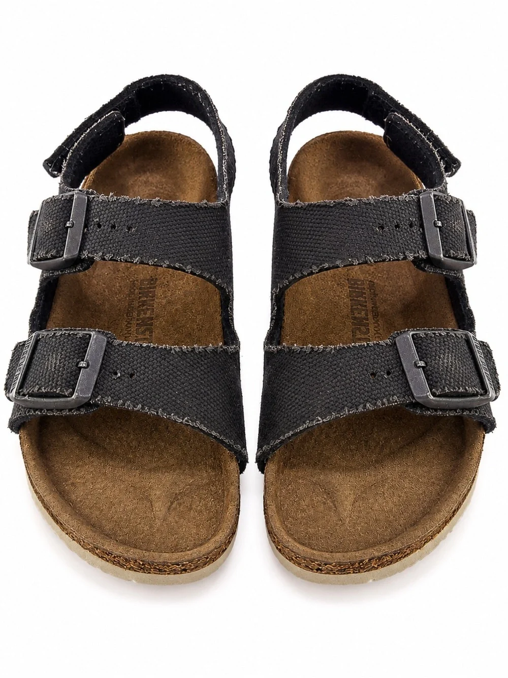 Birkenstock Kids Black Two-Strap Adjustable Sandals size 30